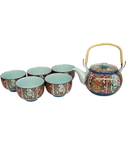 Amazon.co.jp: 有田焼福幸窯 茶器揃急須 蓋付き湯呑み 茶道 来客用